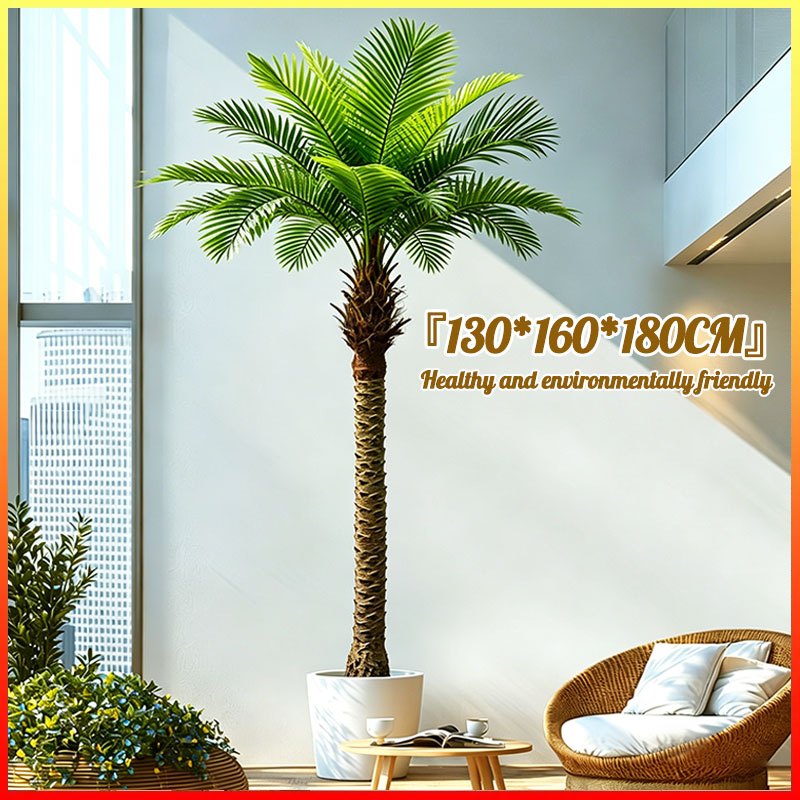 🌴ไม่ต้องประกอบ🌴ต้นมะพร้าว เหมือนจริง 99% ต้นไม้ปลอม สไตล์นอร์ดิกอิน ลำต้นสีน้ำตาลเหมือนของจริง ราคาถูกที่สุด