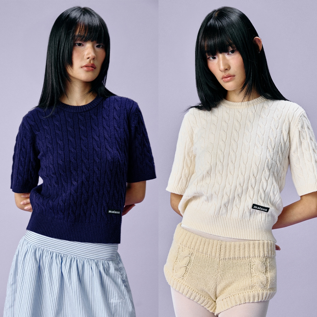 maison KEEPS | Nalu Knitted Top เสื้อไหมพรมคอกลมแขนสั้น