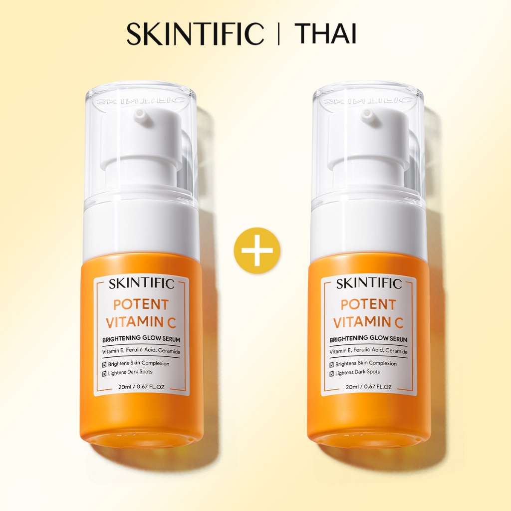 SKINTIFIC 10% Vitamin C Brightening Glow Serum วิตามินซีไบร์ทเทนนิ่ง