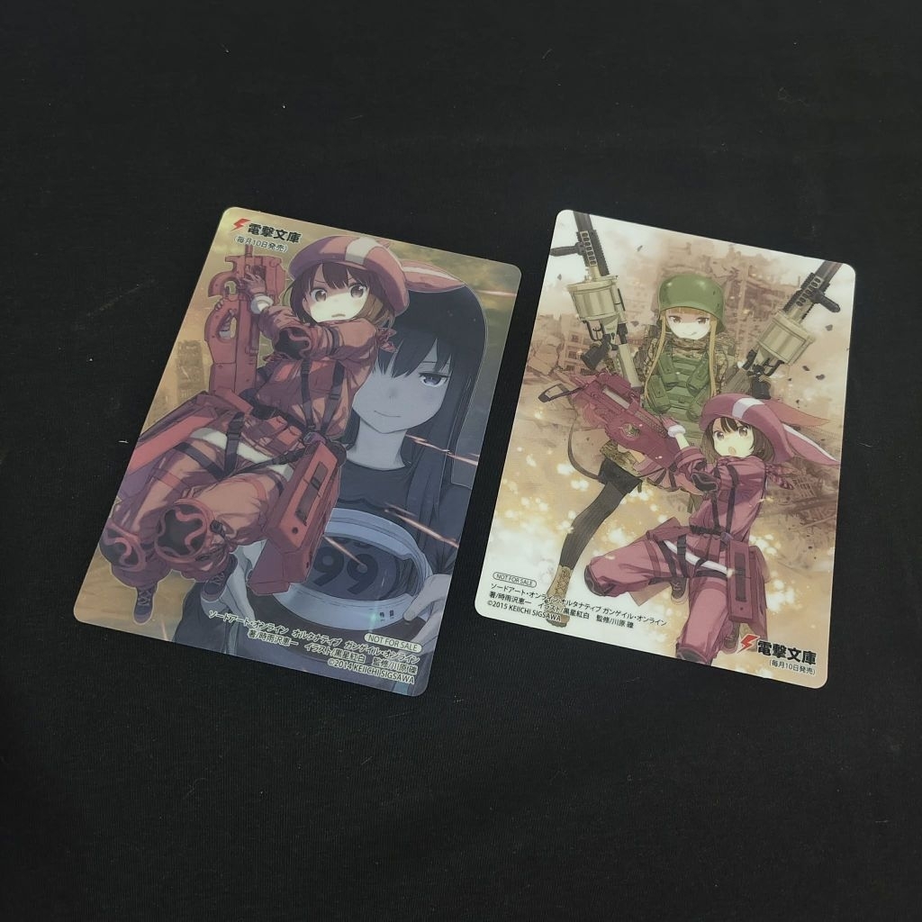 🌋ถูกลิขสิทธิ์🌋ของสะสม แผ่นพลาสติก (Sword Art Online Alternative Gun Gale Online)