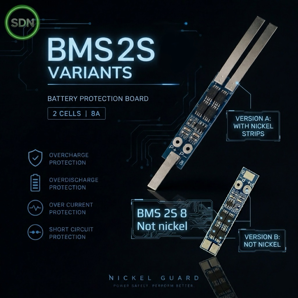 BMS 2S  วงจรป้องกันแบตเตอรี่ Li-ion 7.4V/8.4V แบบ 8A / 4A / 14A  ป้องกันชาร์จเกิน/ช็อต