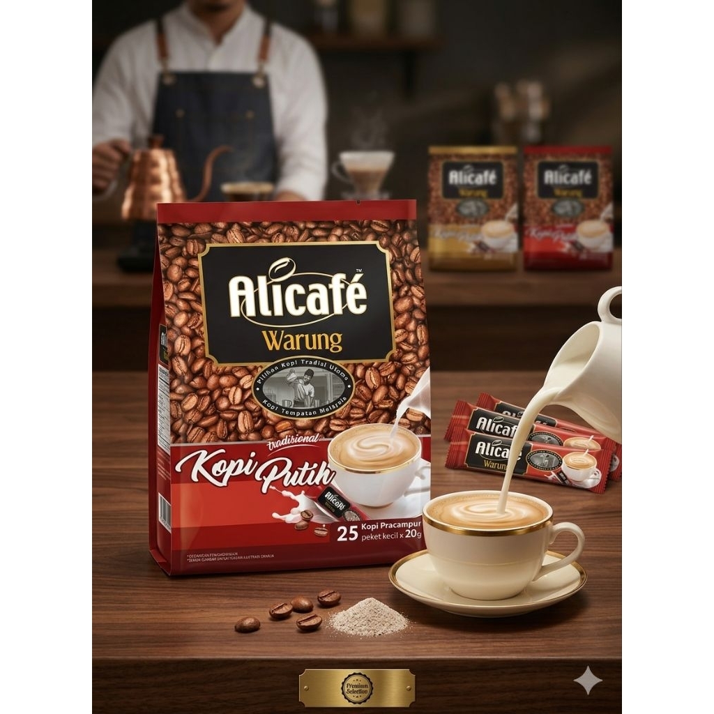 กาแฟขาว Alicafe warung 500g มีฮาลาล