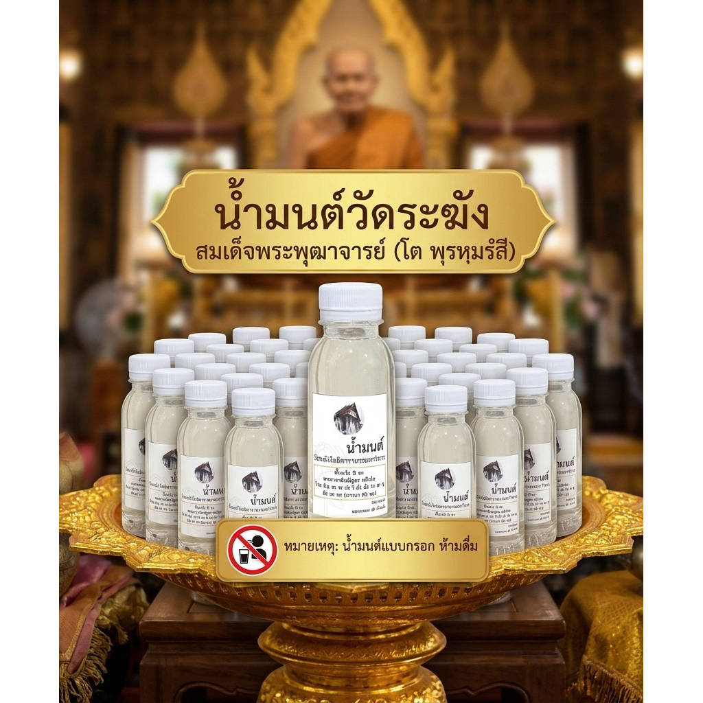 น้ำมนต์วัดระฆังโฆสิตารามวรมหาวิหารแบบกรอก