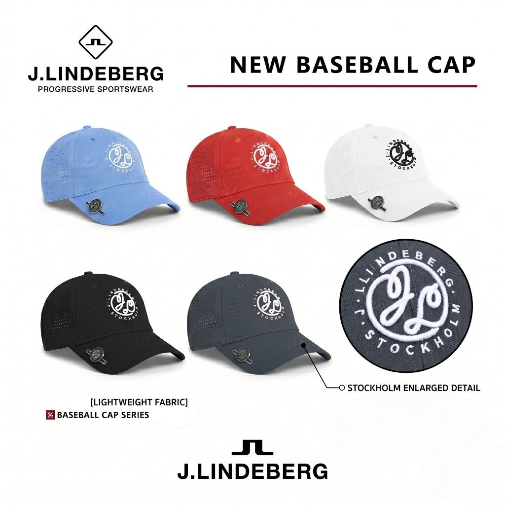 หมวกกอล์ฟ JL Stockholm cap golf cap with Golf Ball Marker