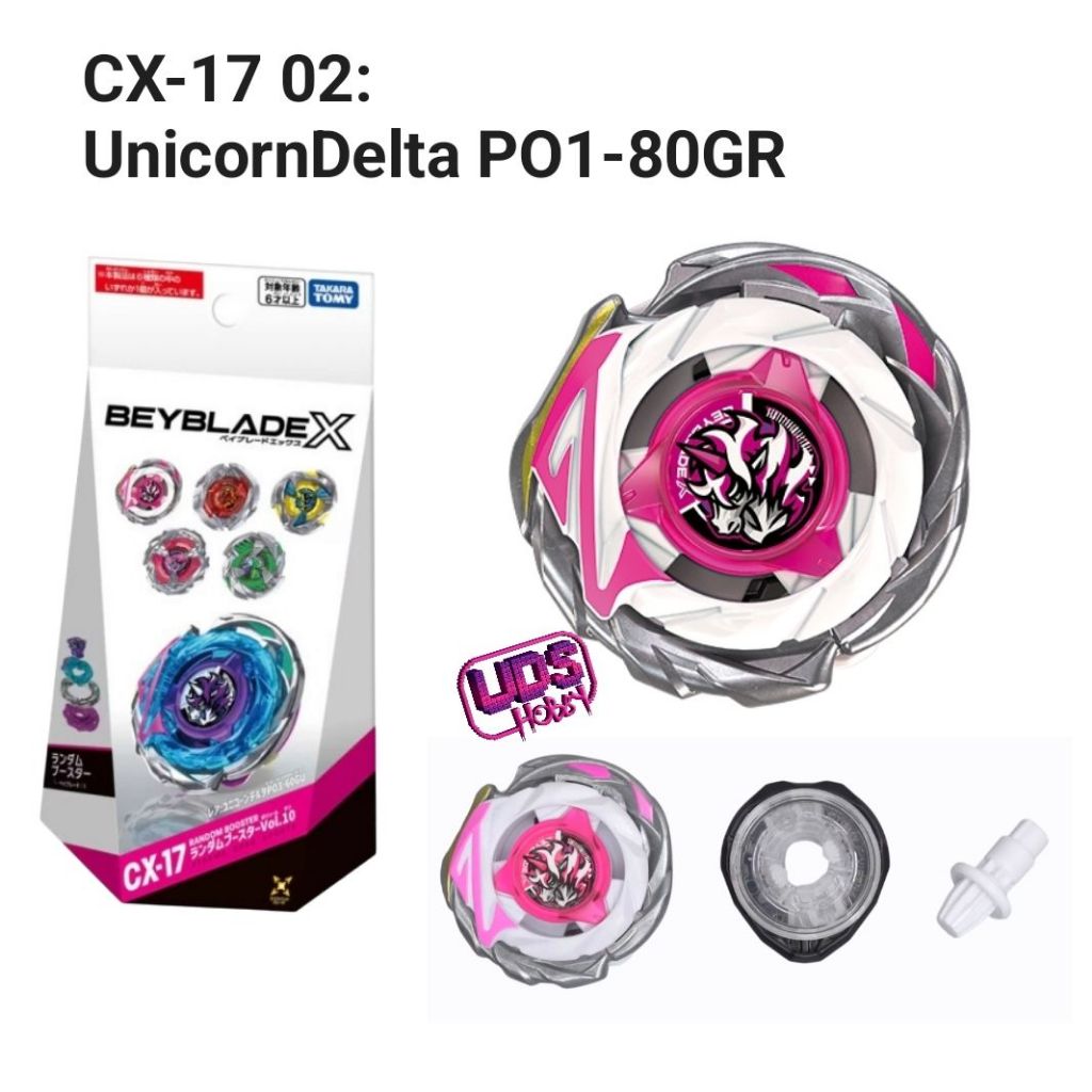 [Beyblade] Beyblade X  CX-17 02: UnicornDelta PO1-80GU เช็คการ์ด โค๊ดครบ ของใหม่