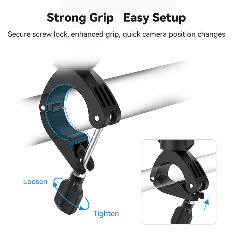 Telesin Gopro / DJI / Insta360 Lightweight Tube Clamp Ring Mount ตัวยึดแคลมป์แบบวงแหวน (TE-HBM-004) thumbnail 6