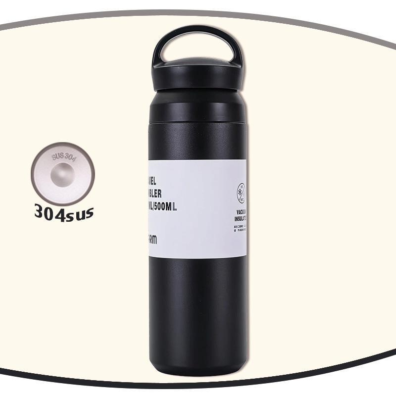แก้วเก็บอุณหภูมิ 500ml กระบอกน้ำ เก็บความเย็น ร้อน สแตนเลส 304 มีฝาปิดแบบหูหิ้ว แก้วน้ำพกพา แก้วน้ำเก็บความเย็น รูปที่ 6