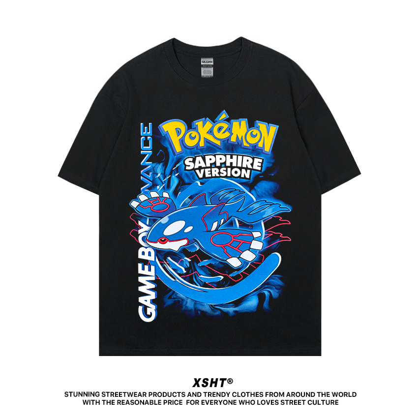🔥พร้อมส่ง🔥 เสื้อ Pokemon : Kyogre (Sapphire Version) - Black (สีดำ) by XSHT