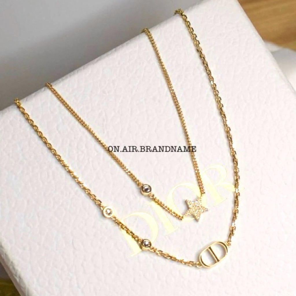 New dior petit CD double necklace สร้อยคอ รุ่นฮิต สวยมาก