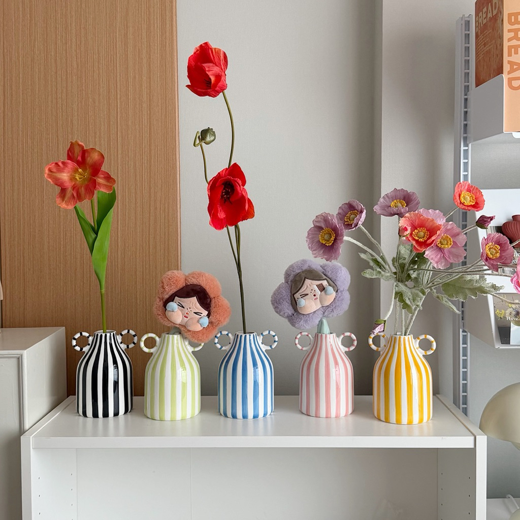 (พร้อมส่ง) แจกันด้ามจับ มีสีใหม่มาเพิ่มค่า