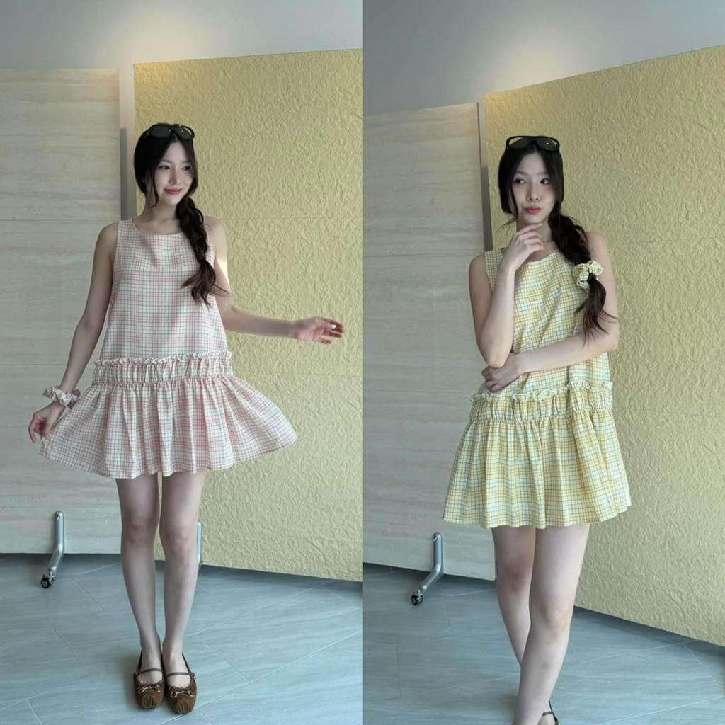 tshop เดรส Haus Jelly + แถมยางรัดผมลายเดียวกัน