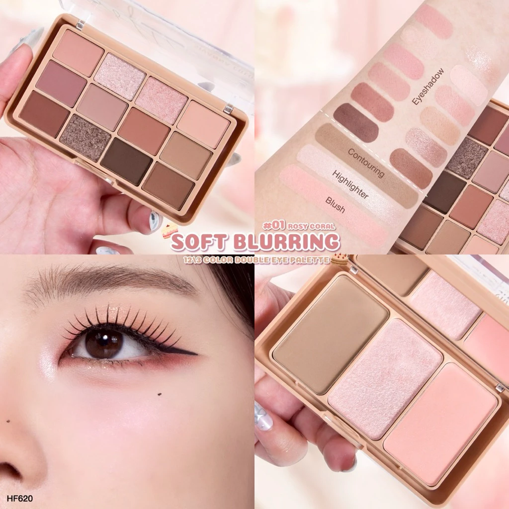 Sivanna Colors HF620 เซตแต่งหน้า อายพาเลท+บลัชออน thumbnail 4