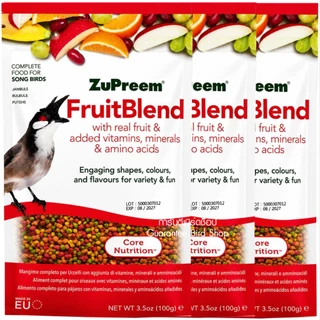 3 ซอง อาหารนกซูพรีม ไซส์ s อาหารนกกรงหัวจุก ZuPreem FruitBlend 100g