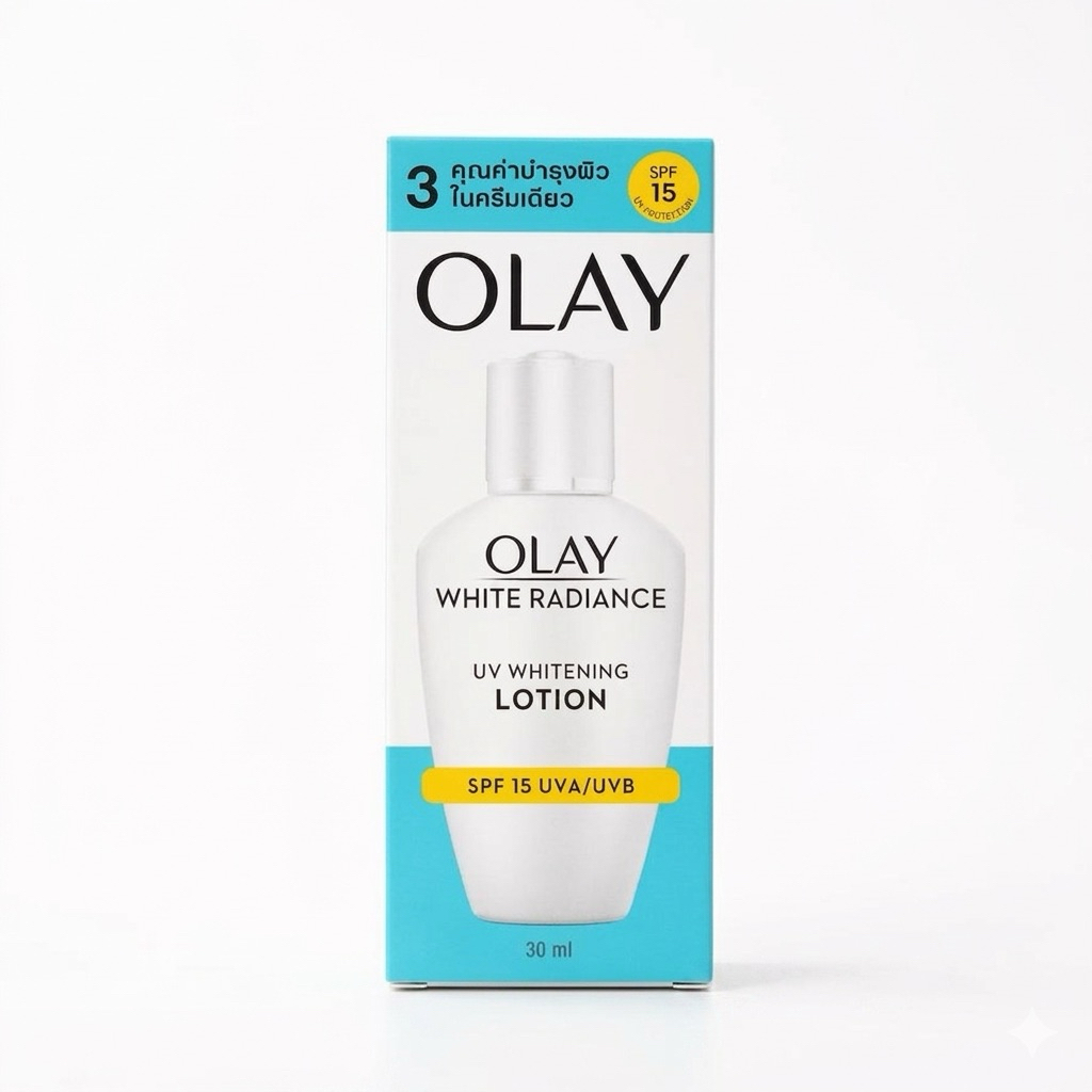 โฉมใหม่ OLAY White Radiance 3 in 1 UV Whitening Lotion SPF15 ขนาด 30 ml. โอเลย์ ไวท์ เรเดียนซ์ ยูวี ไวท์เทนนิ่ง โลชั่น