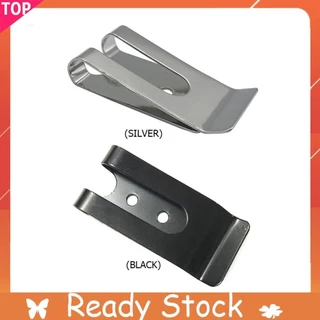 คลิปเข็มขัดโลหะ 54x25 มม. รูคู่ Loop Clasp อุปกรณ์เสริมสําหรับกระเป๋าสตางค์ Pouches