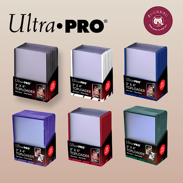 Ultra PRO Colored Border Toploader 3×4 🎨 Black White Red Blue Purple Green | 25pcs Standard Card Hol