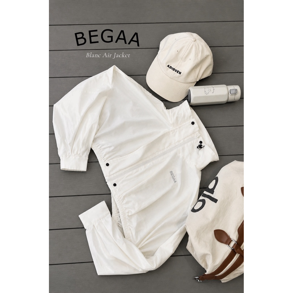 🎈พร้อมส่ง🎈Blanc Air Jacket  (: เสื้อคลุมกัน UV☀️) ชุดออกกำลังกาย ชุดโยคะ ชุดฟิตเนส | BEGAA.CLUB