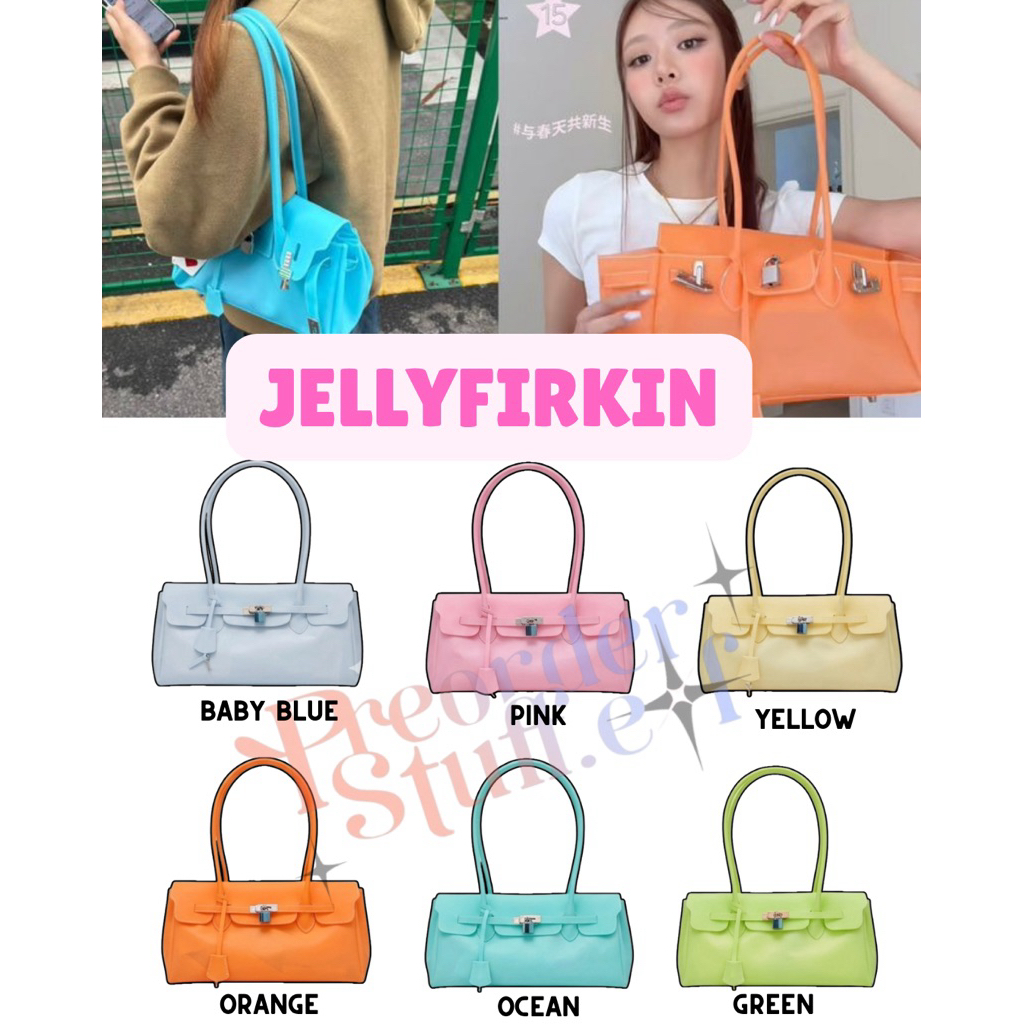 jellyfirkin (โค้ดลด20%) กระเป๋าสะพายข้างสุดฮิตพสจีน🇨🇳!! รุ่นยาว preorder 7-20วัน