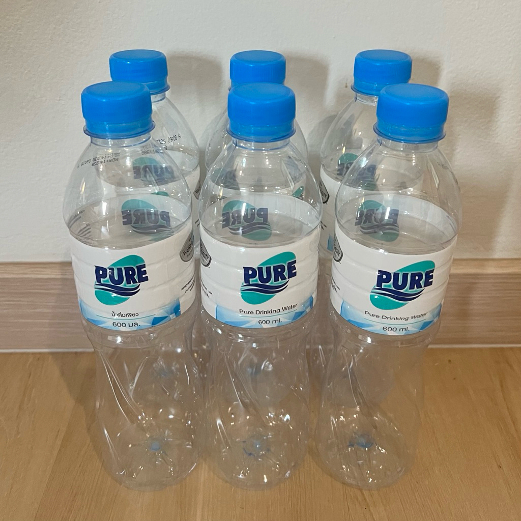 ขวดพลาสติก 600 ml 6 ขวด