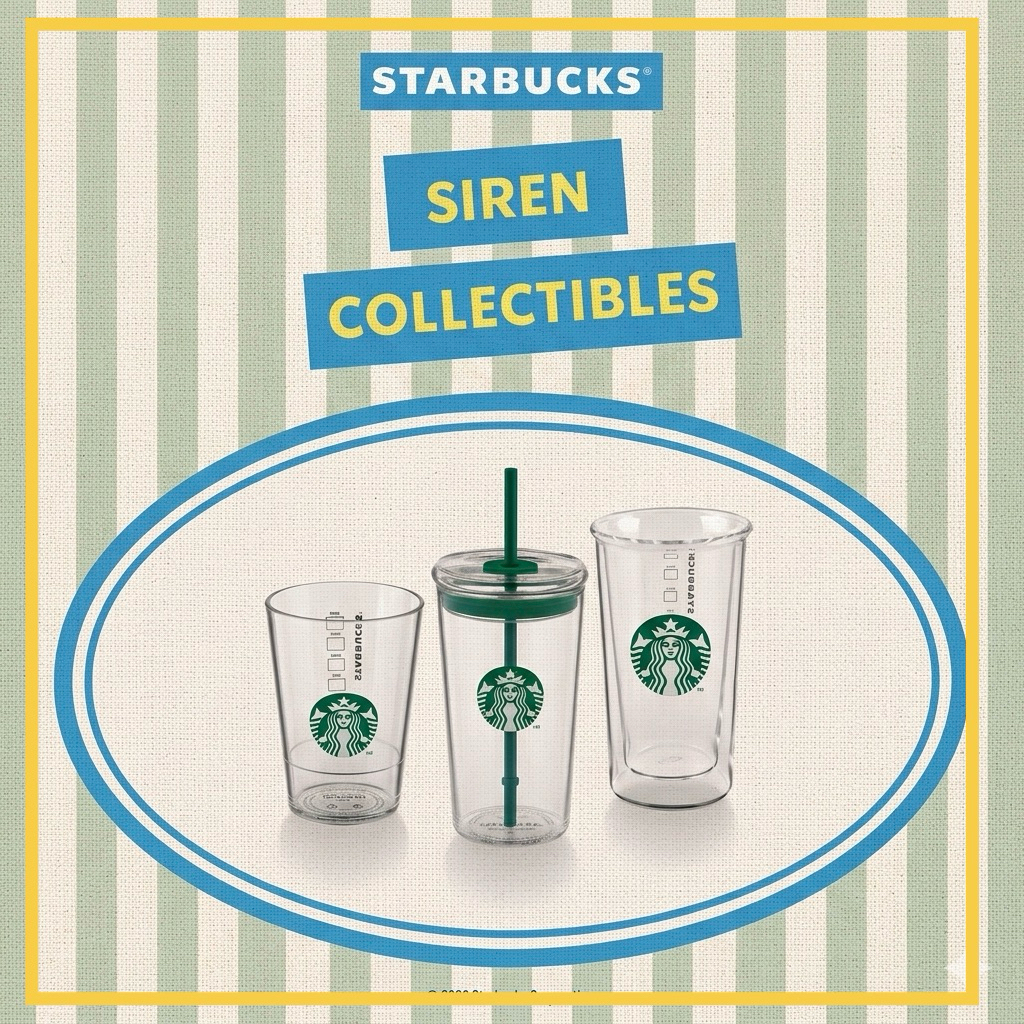 💯%Starbucks Siren Collectible Collections แก้ว Cups สตาร์บัคส์จำหน่ายแต่ของแท้จาก Shops เท่านั้น