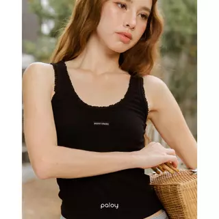 Paloy - PL2218 Alice Tank Top เสื้อกล้ามเย็บขอบลูกไม้ (Little Miss Summer)