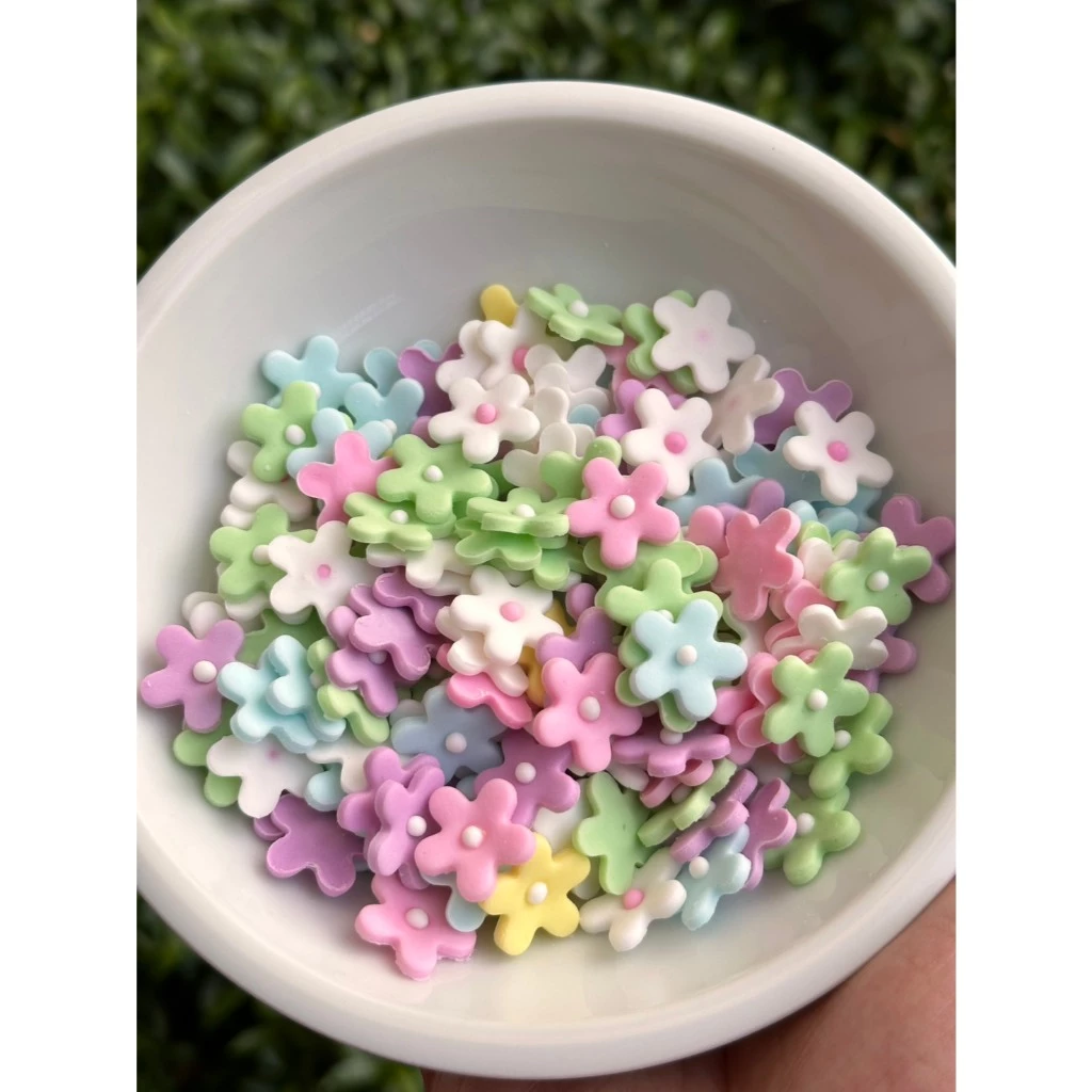 น้ำตาลแต่งหน้าเค้ก 🌸ดอกซากุระ🌸 น้ำตาลตกแต่งขนม น้ำตาลฟองดอง