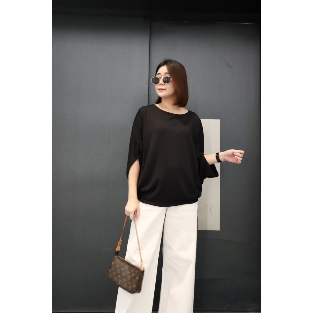Butterfly top(A066) เสื้อแฟชั่นทรงoversize ผ้ายืดเกาหลี ทรงปีกผีเสื้อ