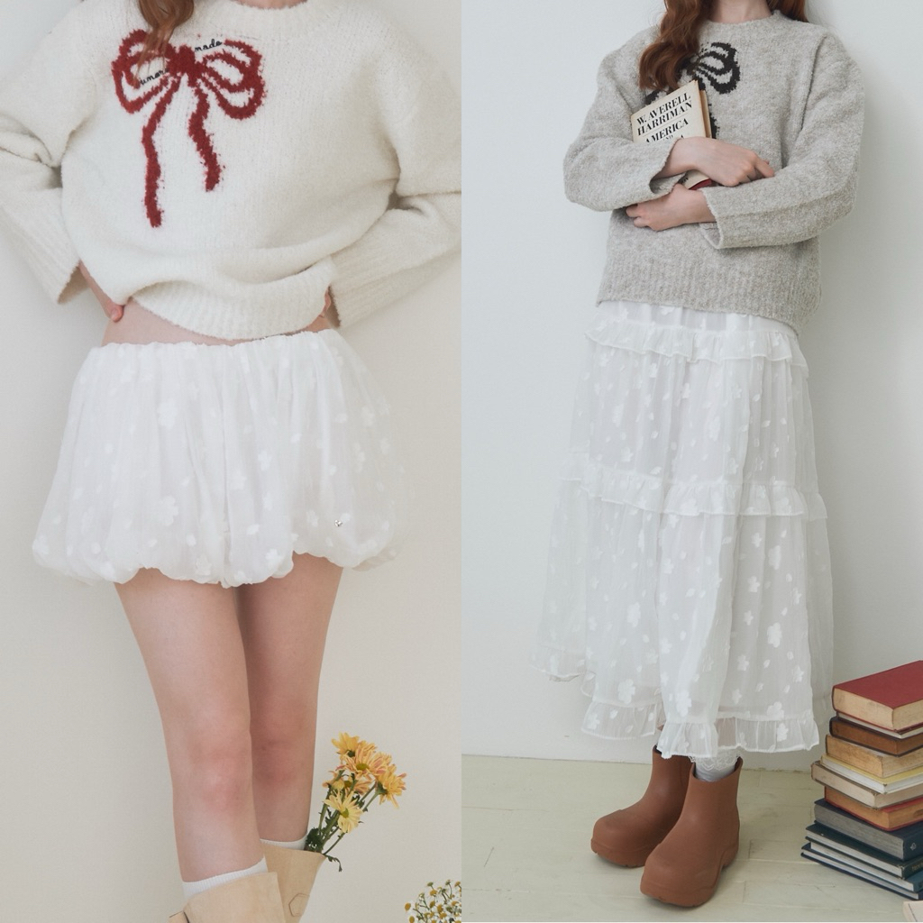[umore.made] Blooming posy skirt กระโปรงเอวสม็อค ดีไซน์น่ารัก ใส่สบาย ทรงสวย แมทง่ายได้หลายลุค