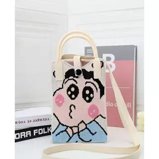 กระเป๋าถัก ลายการ์ตูน น่ารัก ใส่โทรศัพท์ มีสายสะพายให้ น้ำหนักเบา พร้อมส่งในไทย มีส่งด่วน มีราคาส่ง