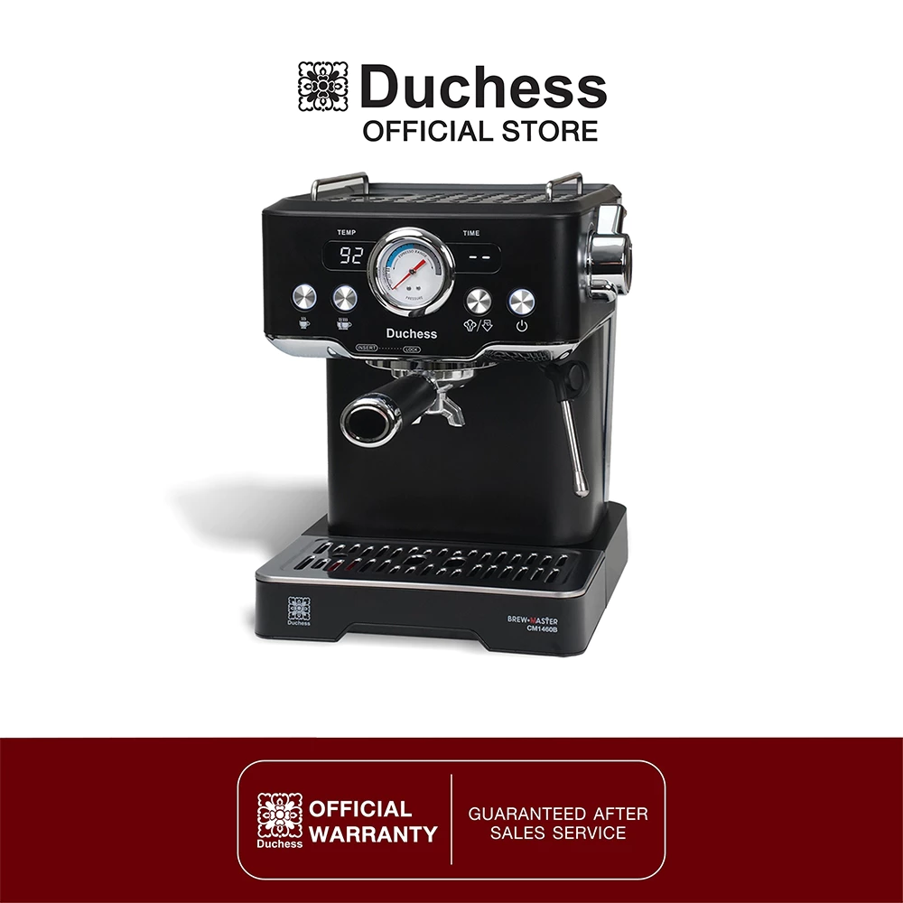 [รับประกัน 1ปี] Duchess เครื่องชงกาแฟ 20 บาร์ หัวชง 58 มม. รุ่น CM1460B หน้าจอดิจิตอล สตรีมนม พร้อมเกจวัดแรงดัน