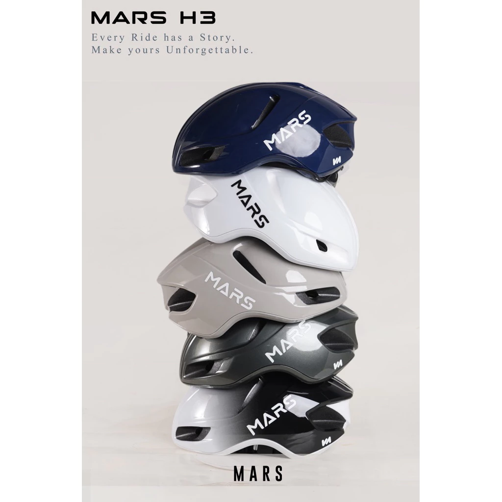 ล็อตใหม่!! หมวก Mars H3 หมวกกันน็อคจักรยาน มาพร้อมระบบระบายอากาศ 10 ช่อง สายรัดแม่เหล็กสุดสะดวก