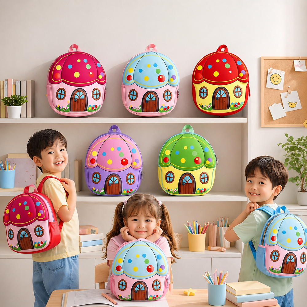 กระเป๋าเป้เด็กลายคัฟเค้ก3D น่ารักๆ3มิติ สินค้าในไทย พร้อมส่ง
