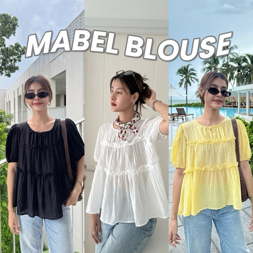 19JAN.STUDIO : MABEL BLOUSE พร้อมเสริฟแล้วค่า..เสื้อที่ฮิตสุดในตอนนี้ ทรงเสื้อน่ารักเกาหลี