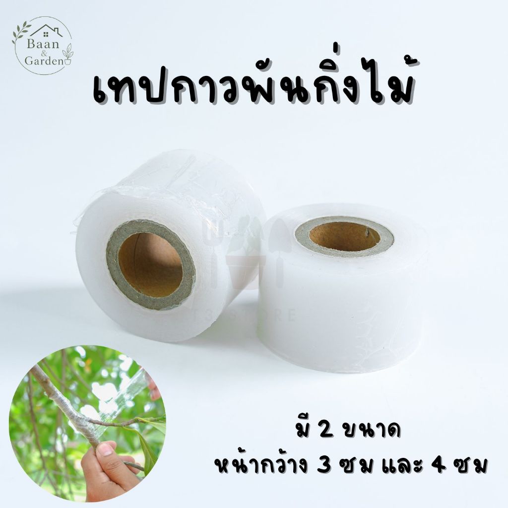 เทปพันกิ่งไม้ เทปพันกิ่งทาบ เทปพันตา หน้ากว้าง 3,4,5 ซม หนา ทนทาน คุณภาพดี ส่งของทุกวัน ส่งของจากไทย