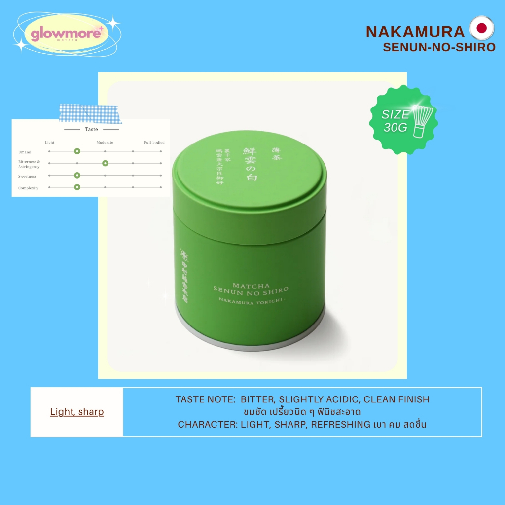 [พร้อมส่ง] Nakamura Tokichi - Matcha Senun no Shiro 30g