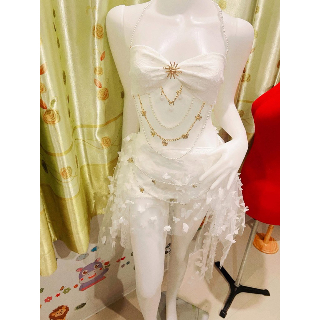 บรา+กระโปรงผูกข้างสไตล์วินเทจงานสั่งทำแจ้งสีแจ้งไซส์ที่ต้องการในช่องข้อความค่ะสินค้าใช้เวลาทำ1-2วันถ้ารีบแจ้งแม่ค้า ราคา ถูกที่สุด ดีลบีเคเค แกลเลอรีภาพที่ 7