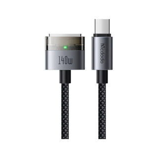 สายชาร์จ MCDODO USB-C to Magnetic 140W Cable With LED 2M. Black (CA-147) by Banana IT