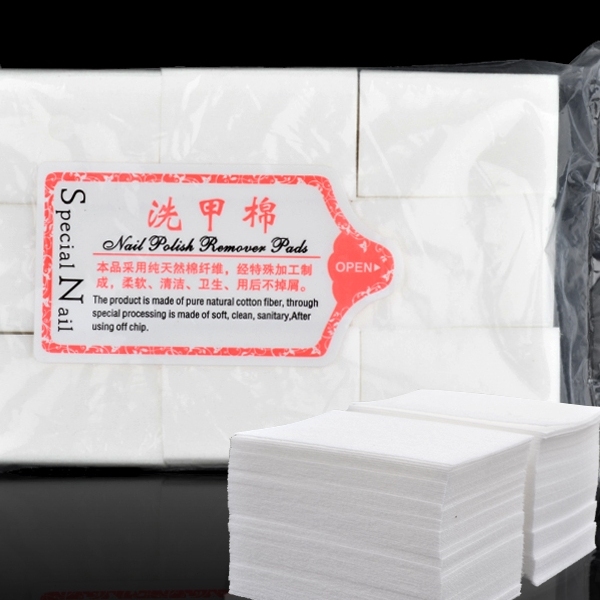 Lint-Free Nail Wipes - Soft, Lint-Free Cotton Pads for Nail Polish & Gel Removal
