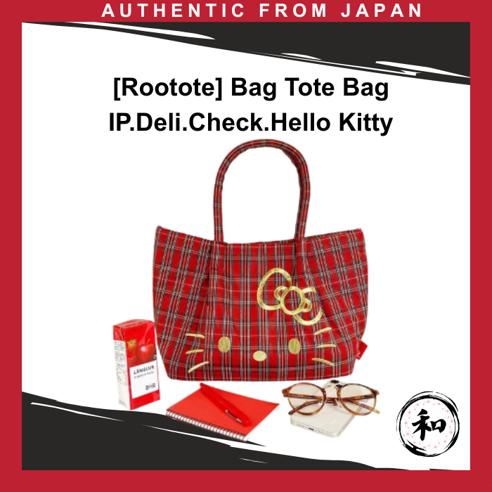 [Rootote] Bag Tote Bag IP.Deli.Check.Hello Kitty 【Direct from Japan】
