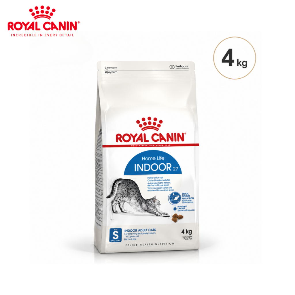 Royal Canin Indoor 4kg อาหารเม็ดแมวโต เลี้ยงในบ้าน อายุ 1-7 ปี Petus Kingkaew