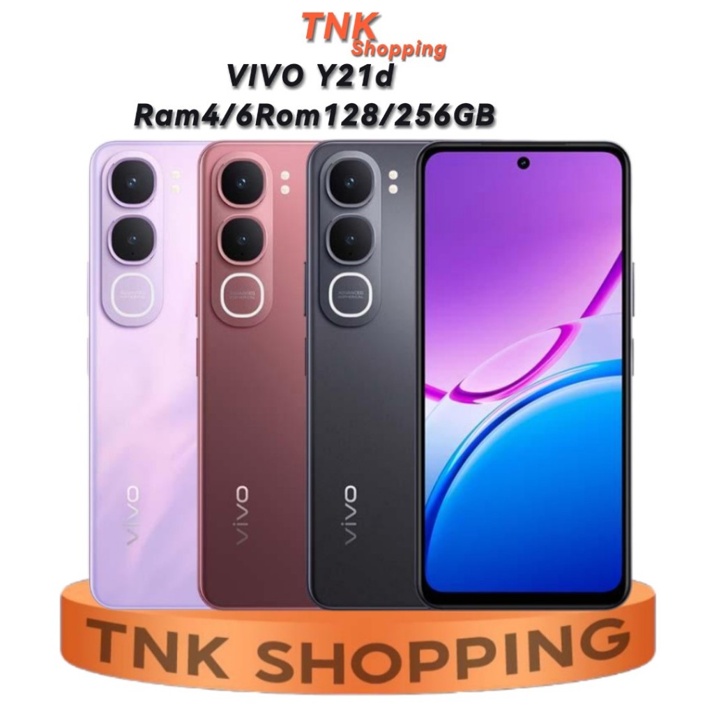 S/P VIVO Y21d Ram4/6 Ram128/256GB แบตเตอรี่ 6,500 mAh ชาร์จไว 44W (Fast Charging) ตัวเครื่องรับประกันศูนย์ไทย