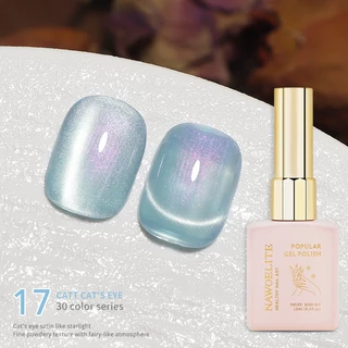 Nawoelite สีลูกแก้ว 30 สี ขวดใหญ่ 15ml พิเศษ เพิ่มผงแม่เหล็กให้พิเศษกว่าเดิม ทาง่าย อบแห้งไว้ ทำเล็บมือเล็บเท้า ดูดี