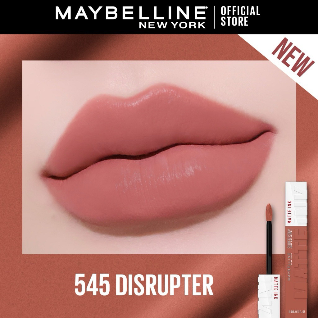 ส่งต่อสี 545 Disrupter MAYBELLINE SUPER STAY MATTE INK ลิปจิ้มจุ่มเนื้อแมท เมย์เบลลีน ซุปเปอร์ สเตย์