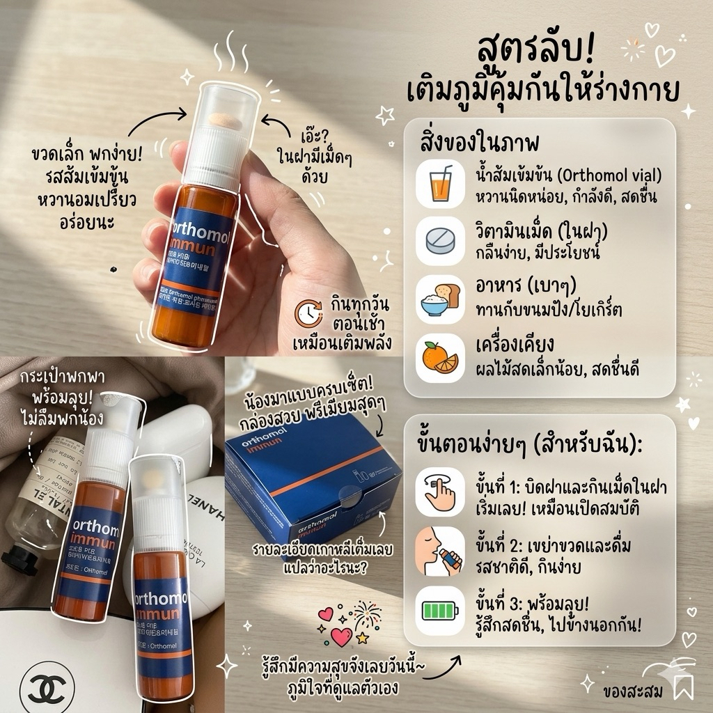 วิตามิน คนเกาหลีกินกันเยอะมากก!! Orthomol Immun วิตามินรวมเข้มๆ เต็มๆ จากเยอรมัน