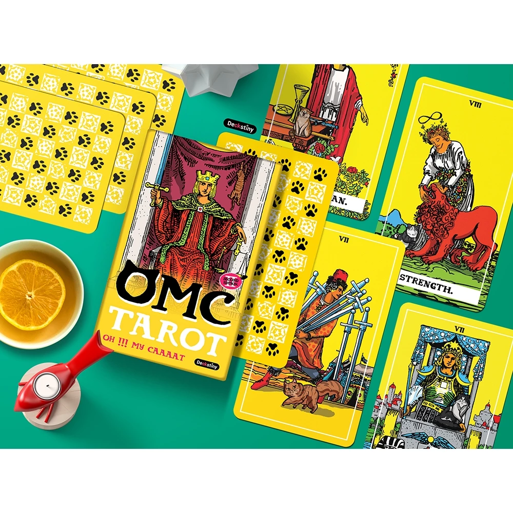OMC Tarot ver2 : Oh! My Caaaat by Deckstiny (โอ เอ็ม ซี ทาโรต์) (ไพ่แท้ 100%)