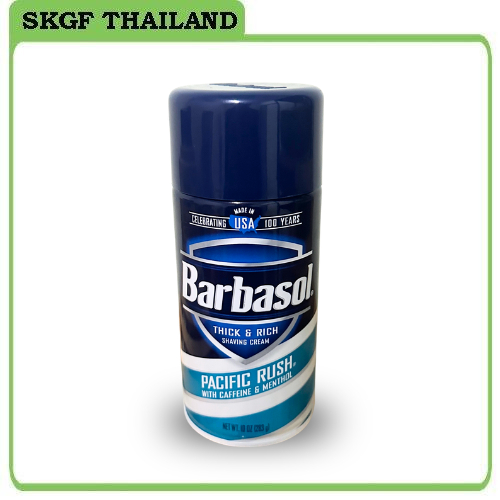 ครีมโกนหนวด Barbasol Pacific Rush (10oz.) สูตรพิเศษมีคาเฟอีนและเมนทอลผสมช่วยให้สดชื่นมีชีวิตชีวา