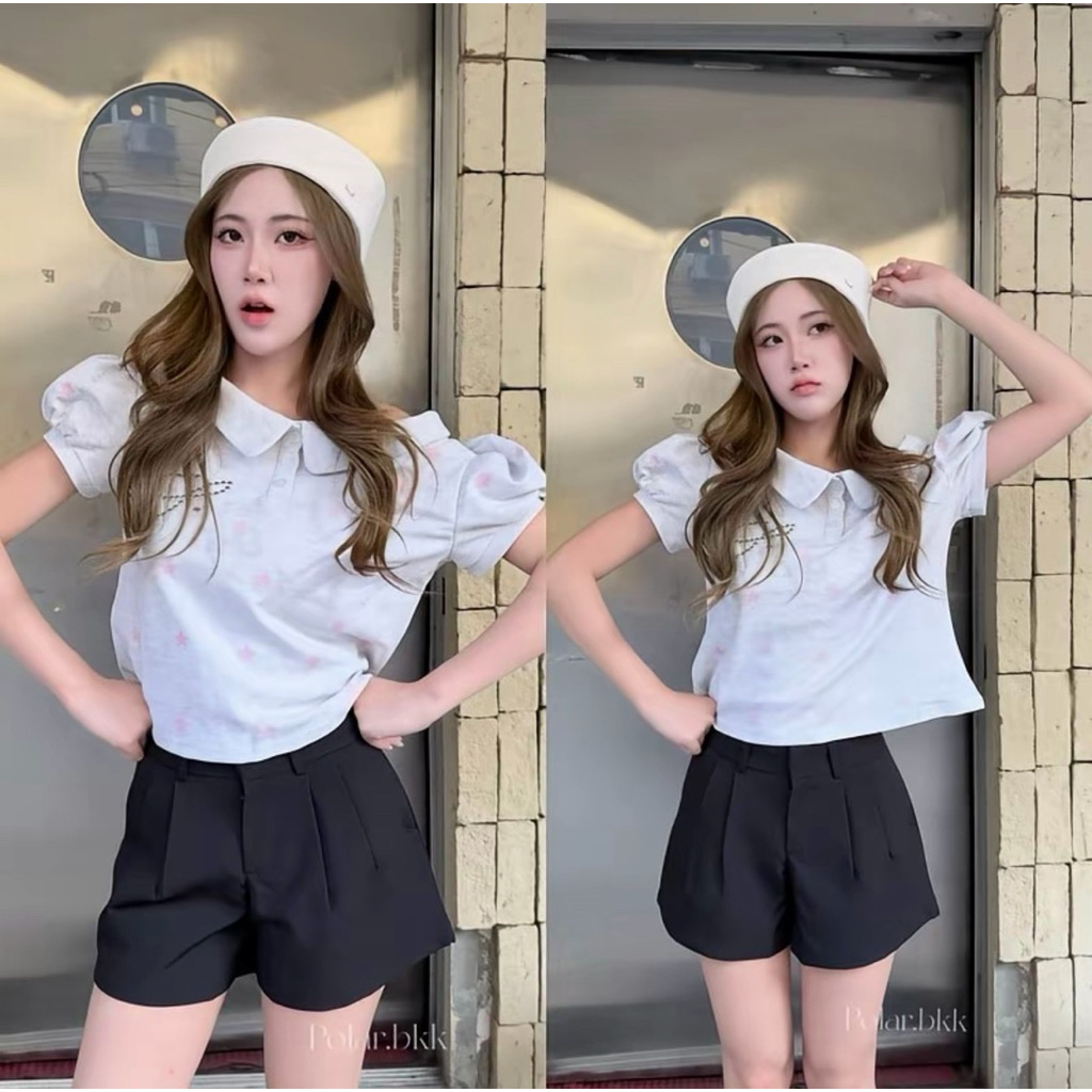 krispy short กางเกงขาสั้นเอวต่ำ
