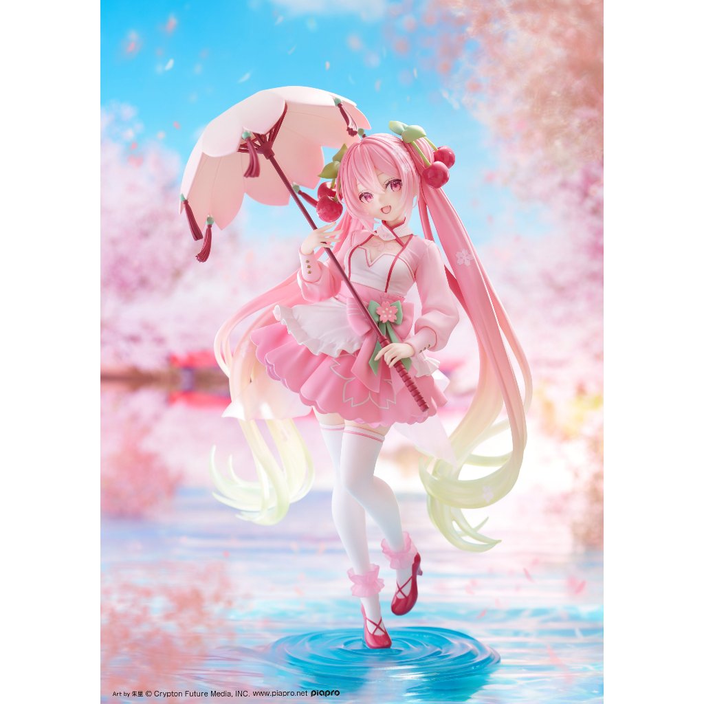 [ของแท้🇯🇵/พร้อมส่ง] Vocaloid AMP+ Sakura Miku (Sakura Dress Ver.) Figure