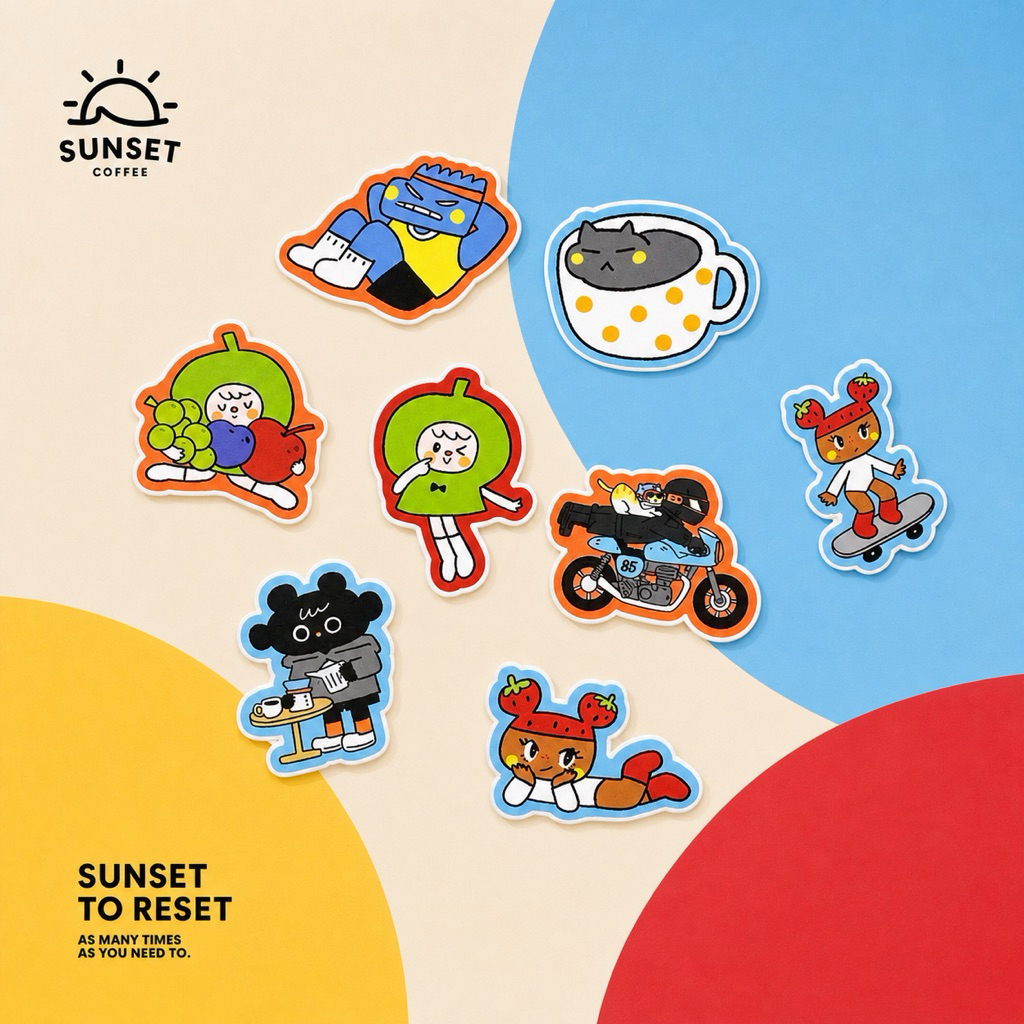 Sticker Sunset to reset