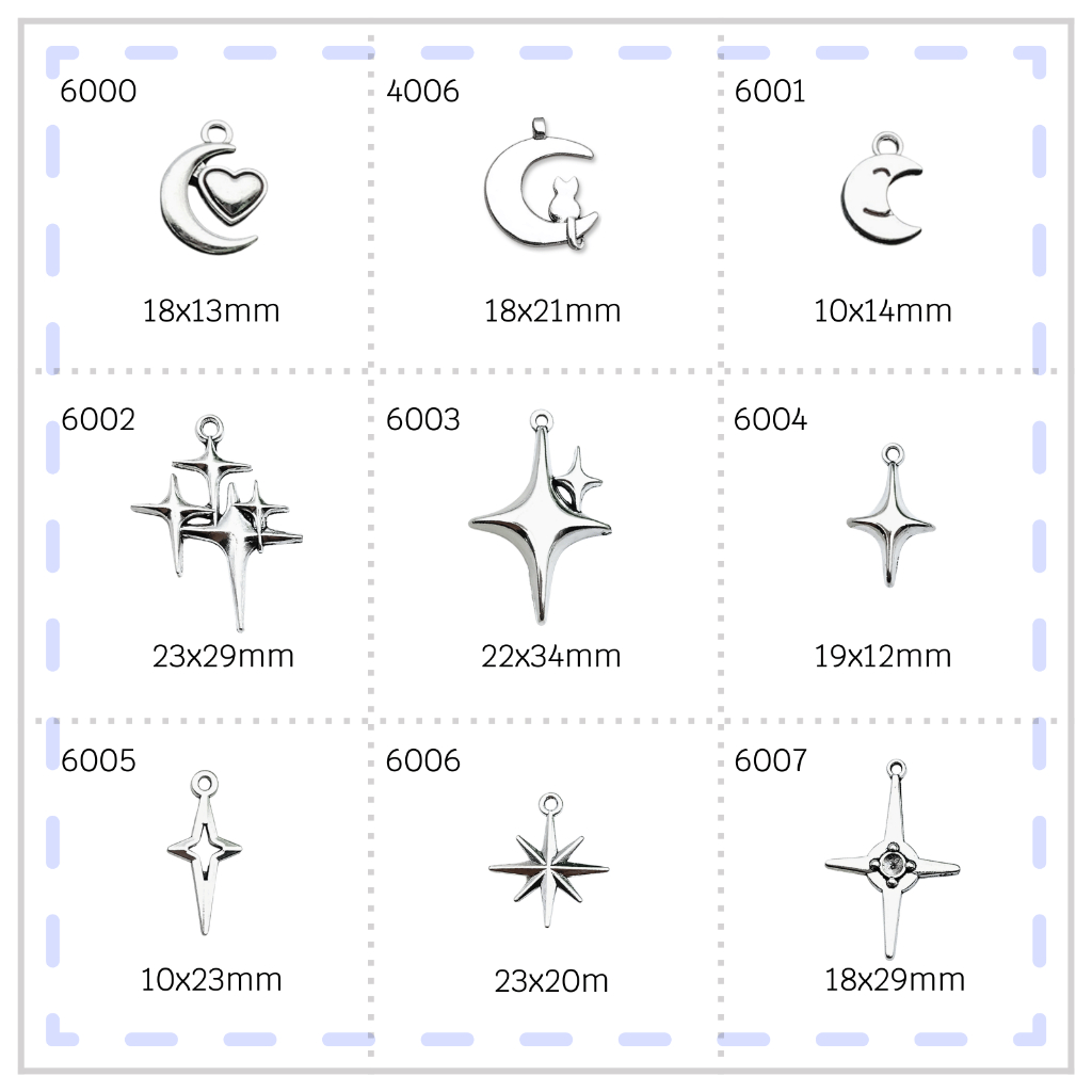 HasuEquipment 1 ชิ้น  Star Charm จี้น่ารัก จี้ดาว อะไหล่เครื่องประดับ จี้สร้อยคอ  จี้กำไล Hasu equipment [Charm]